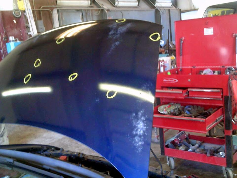 Body damage marked for repair