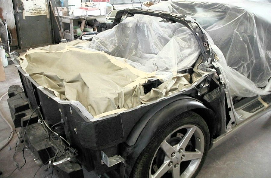 2005 Chevy Corvette During Repairs